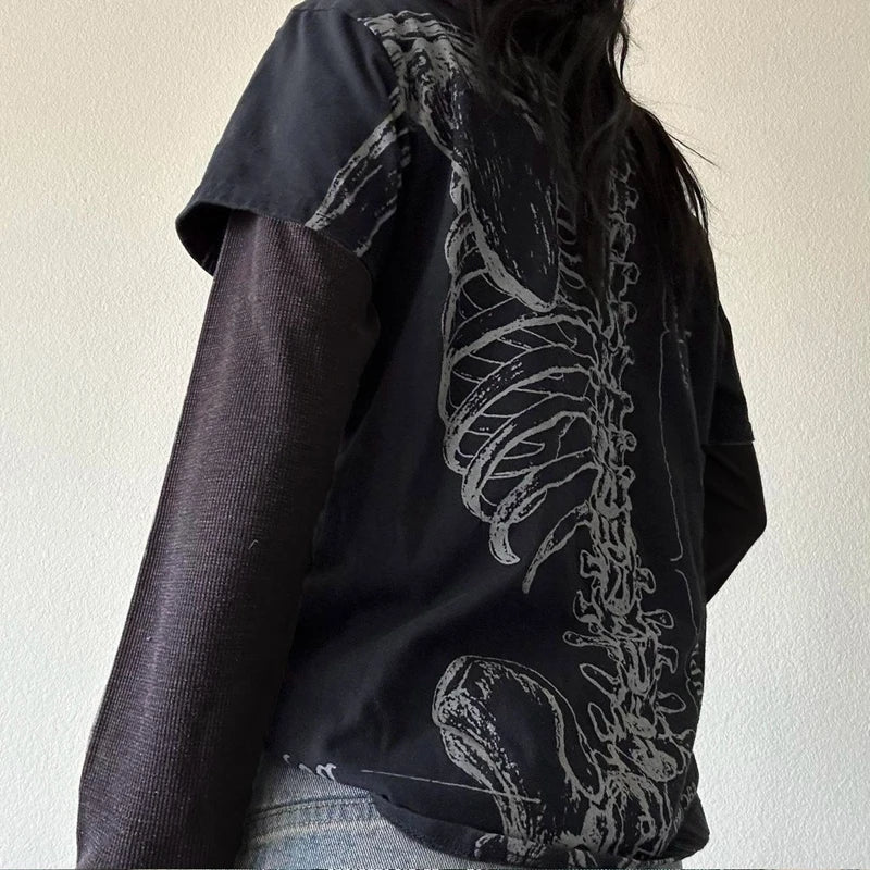 New Style Trends - Spine Script Alt Long Sleeve Alt Top - Outfit Ideas