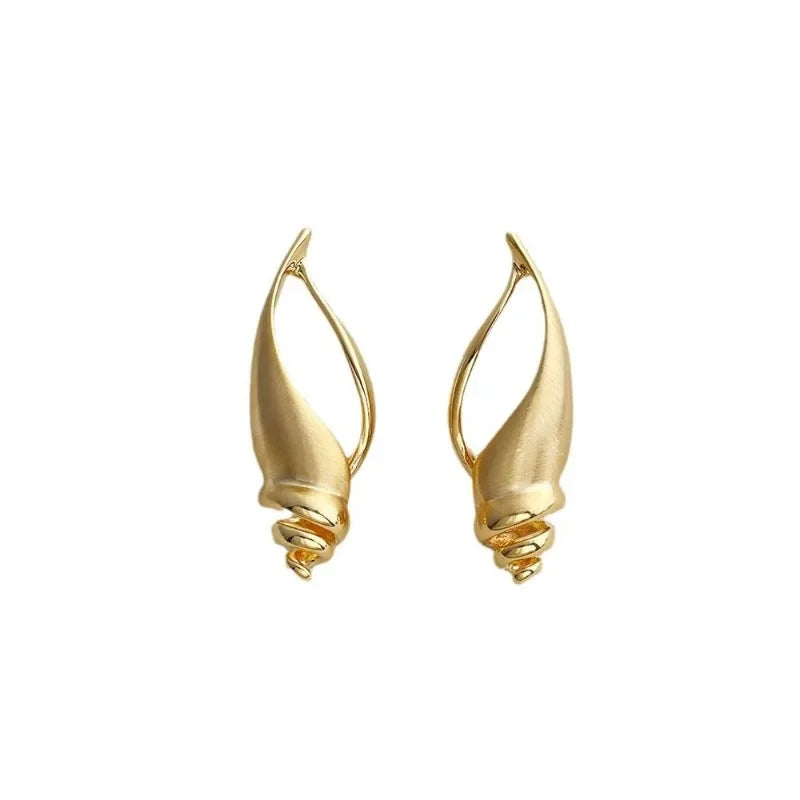 New Style Trends - Spiral Drift Shell Aesthetic Earrings - Outfit Ideas