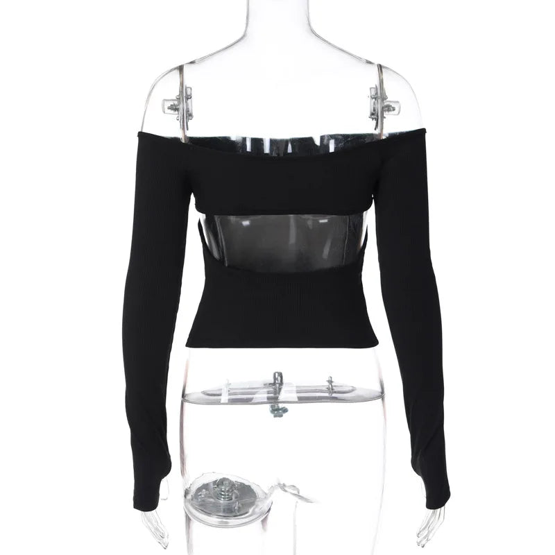 New Style Trends - Spring Off Shoulder Backless Long Sleeve - Outfit Ideas