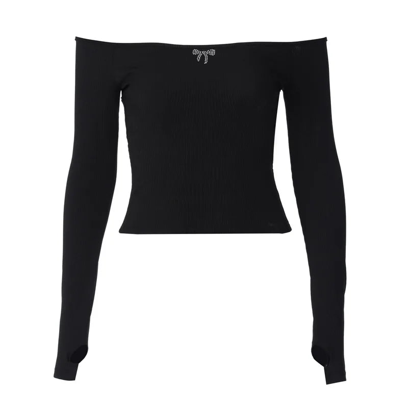 New Style Trends - Spring Off Shoulder Backless Long Sleeve - Outfit Ideas