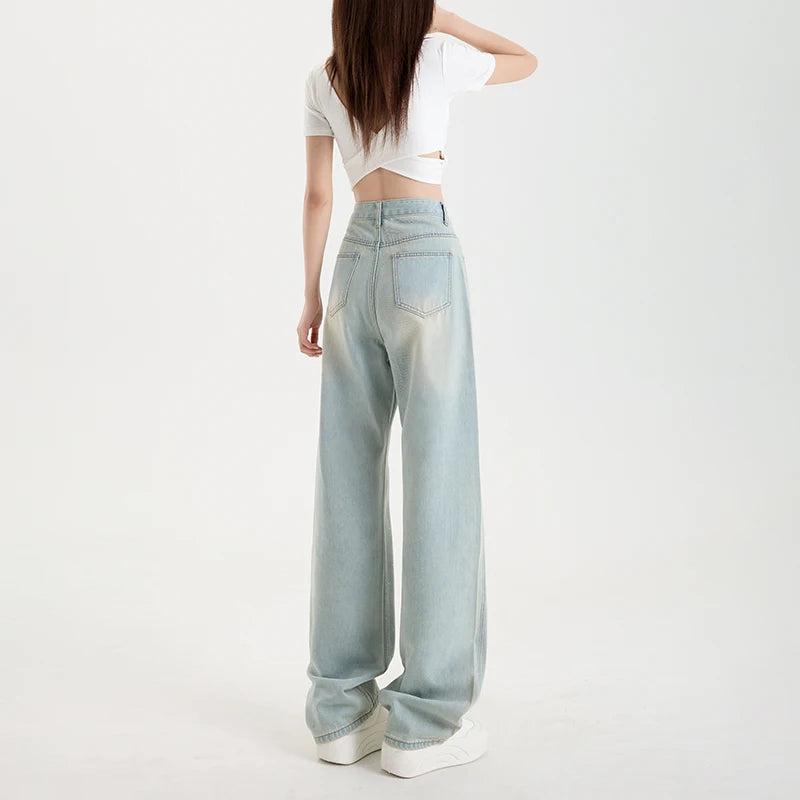 New Style Trends - Stardust Fade Aesthetic Wide-Leg Jeans - Outfit Ideas