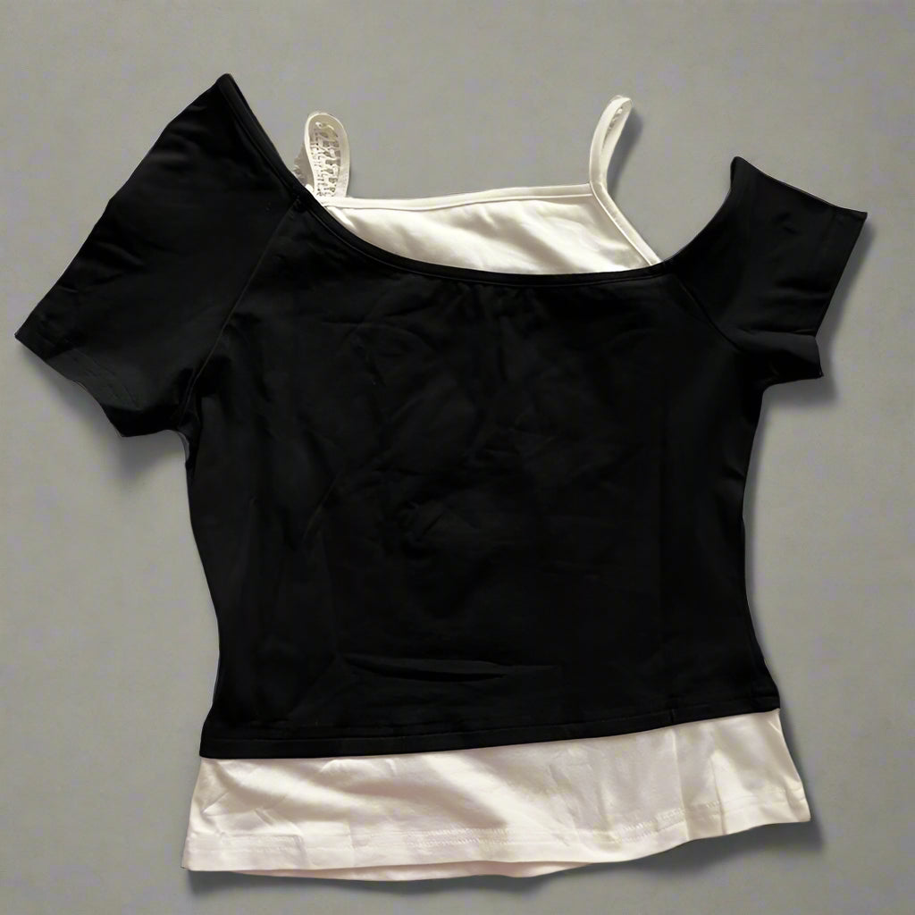 New Style Trends - Starry Haunt Off-Shoulder Alt Crop Top - Outfit Ideas