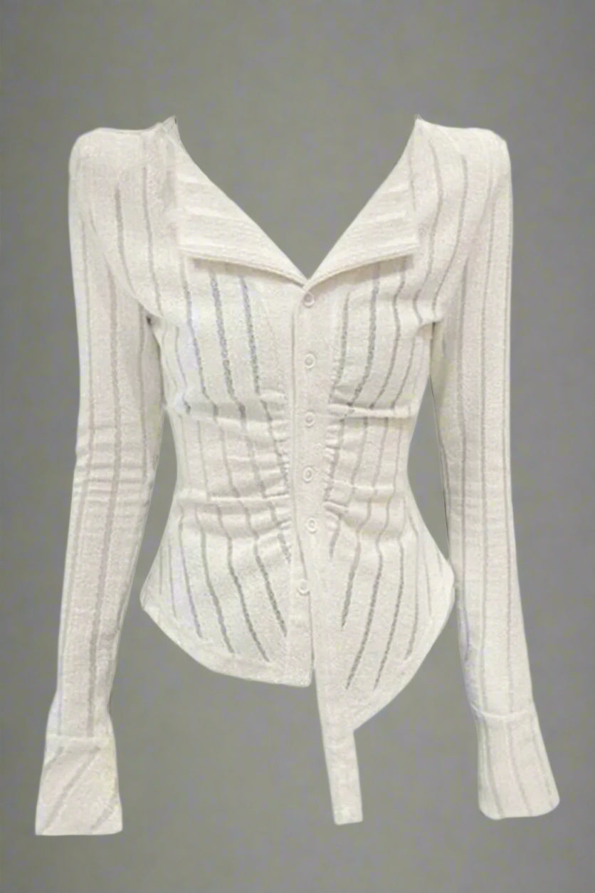 New Style Trends - Striped Bodycon Cardigan Top - Outfit Ideas