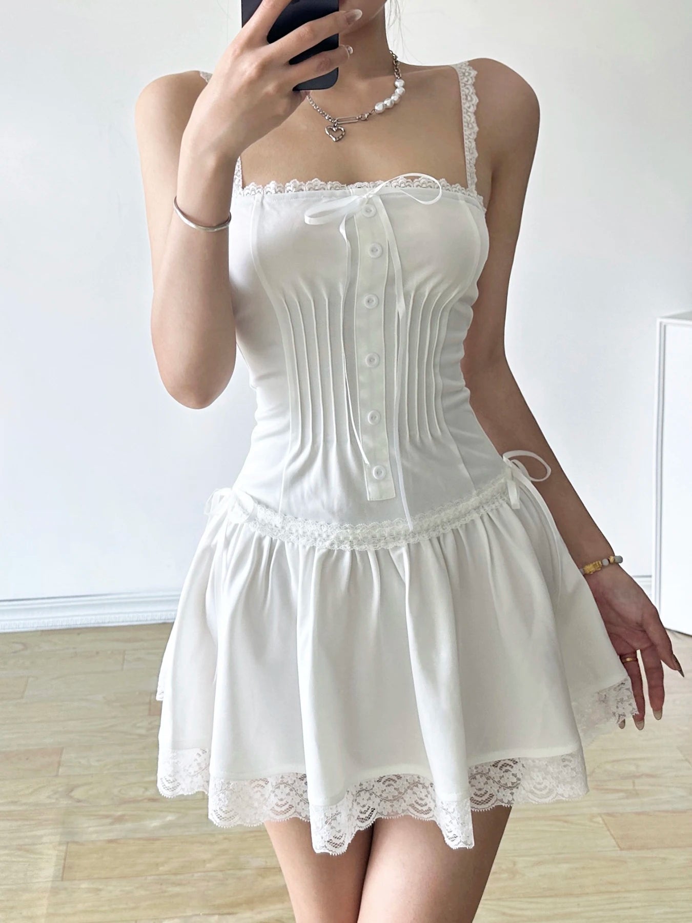 New Style Trends - Sugar Doll Lace-Up Coquette Dress - Outfit Ideas