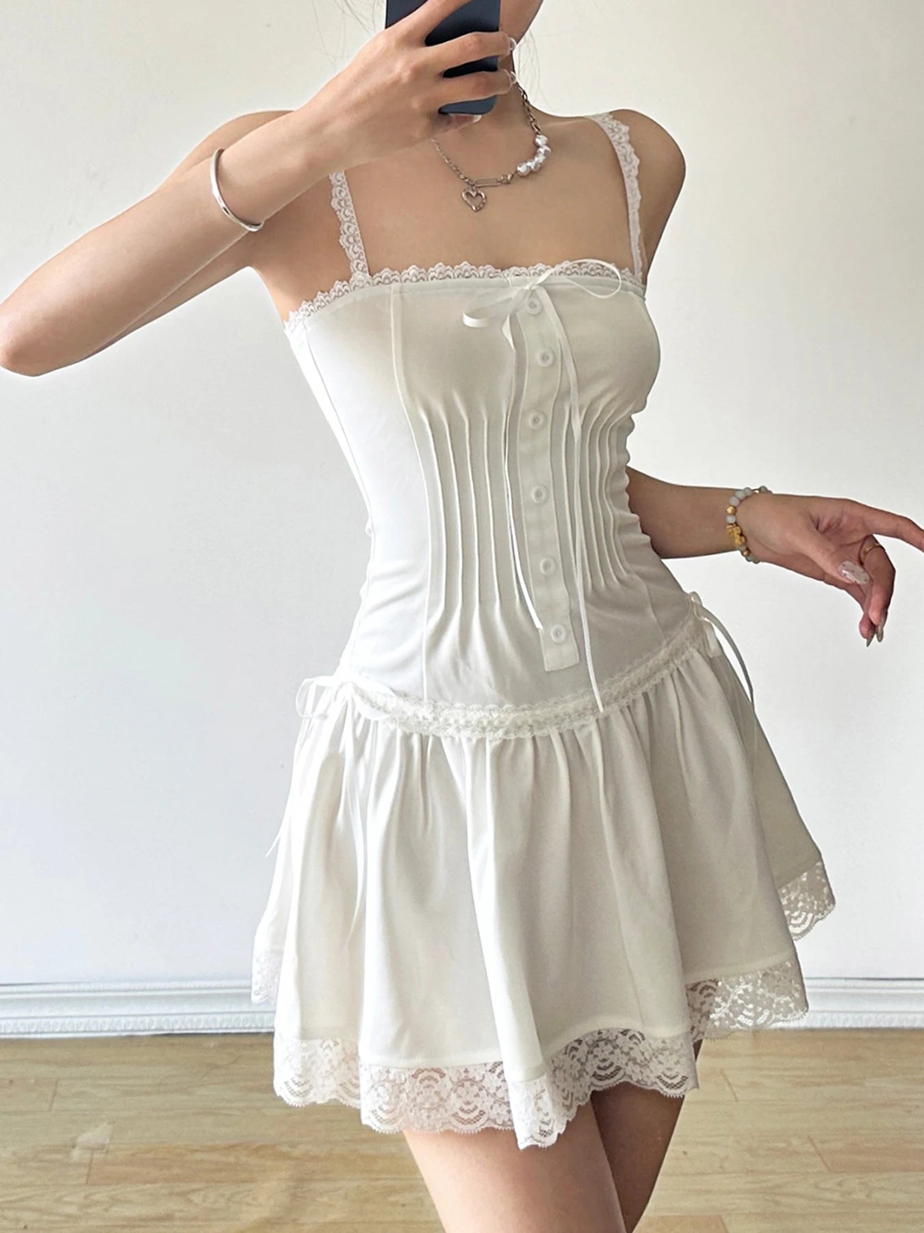 New Style Trends - Sugar Doll Lace-Up Coquette Dress - Outfit Ideas