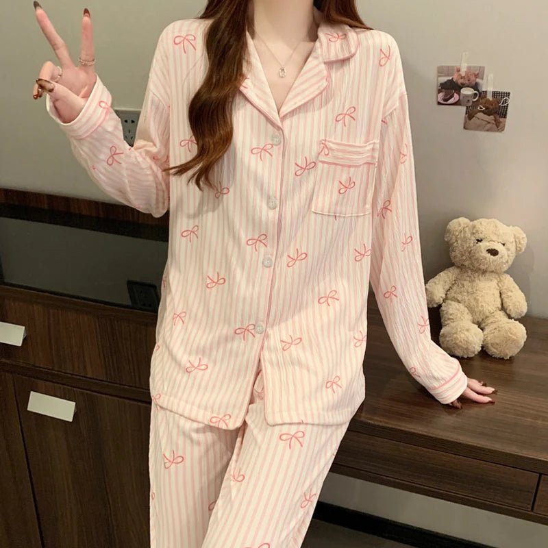 New Style Trends - Sweet Bow Dream Coquette Pajama Set - Outfit Ideas
