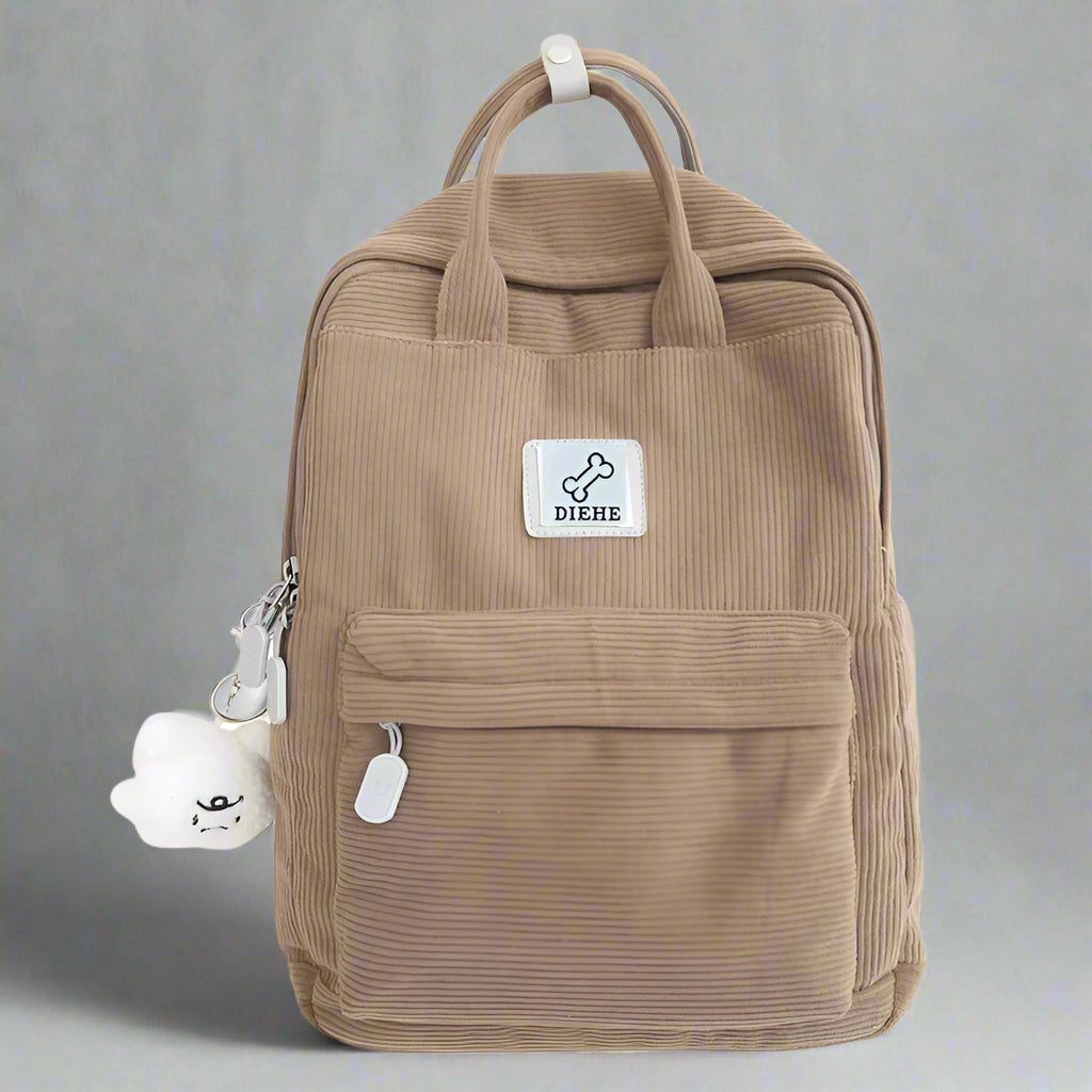 New Style Trends - Teddy Corduroy Kawaii Backpack - Outfit Ideas