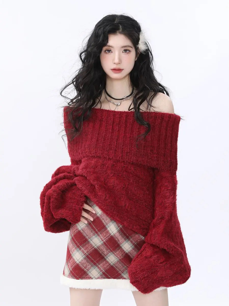 New Style Trends - Velvet Fluff Romance Sweater - Outfit Ideas