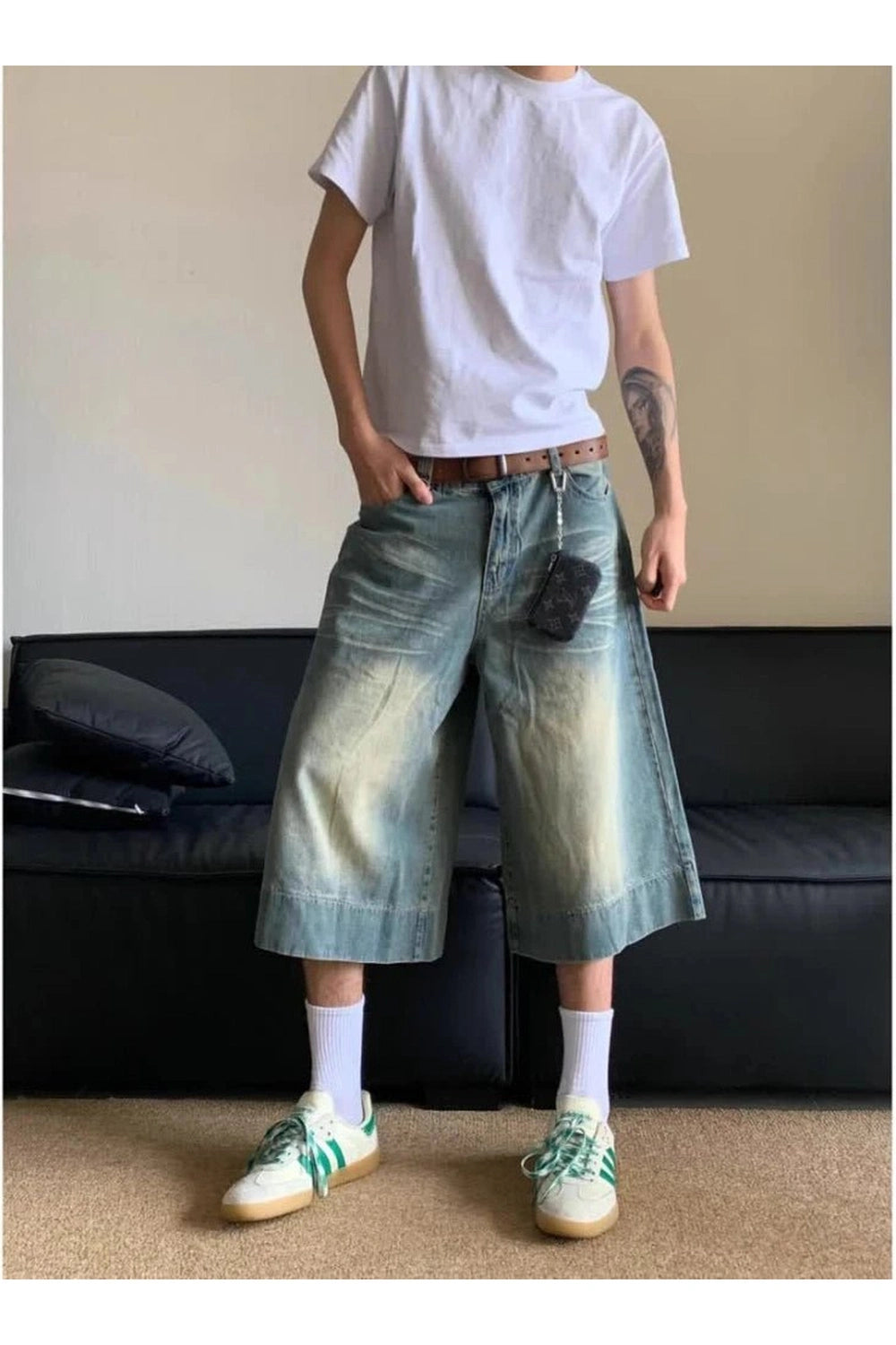 New Style Trends - Washed Blue Jean Shorts - Outfit Ideas