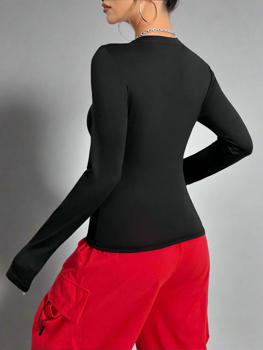 New Style Trends - Webbed Energy Alt Long Sleeve Top - Outfit Ideas