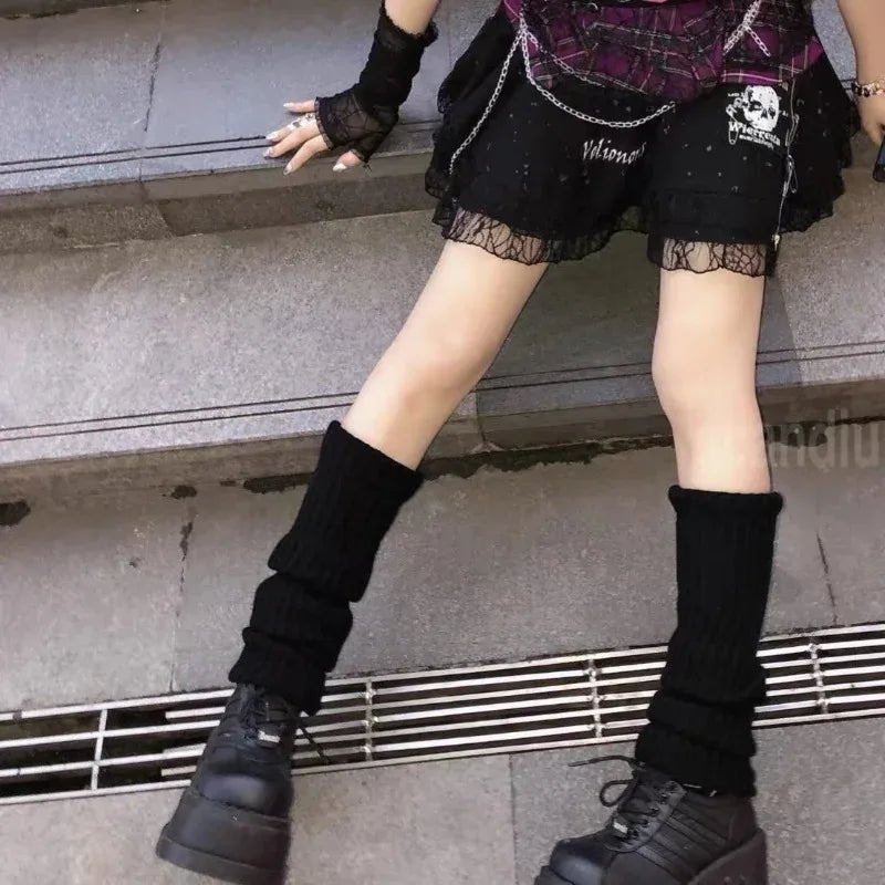 New Style Trends - Y2k Cozy Ribbed Slouch Leg Warmers - Outfit Ideas