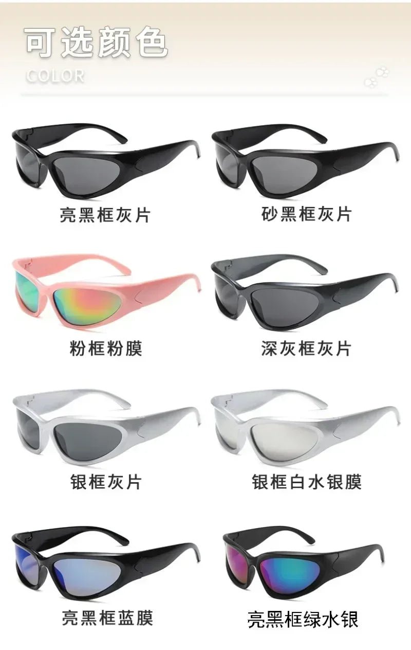 New Style Trends - Y2k Cyberwave Slim Shield Sunglasses - Outfit Ideas