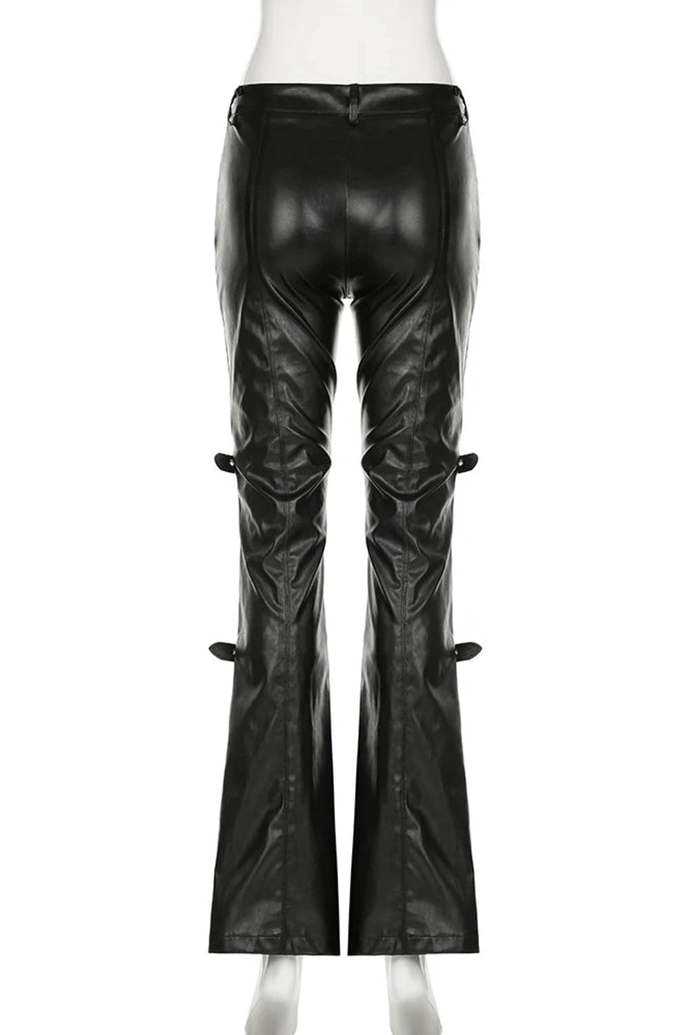 New Style Trends - Y2k Gothic Buckle Flare Pants - Outfit Ideas