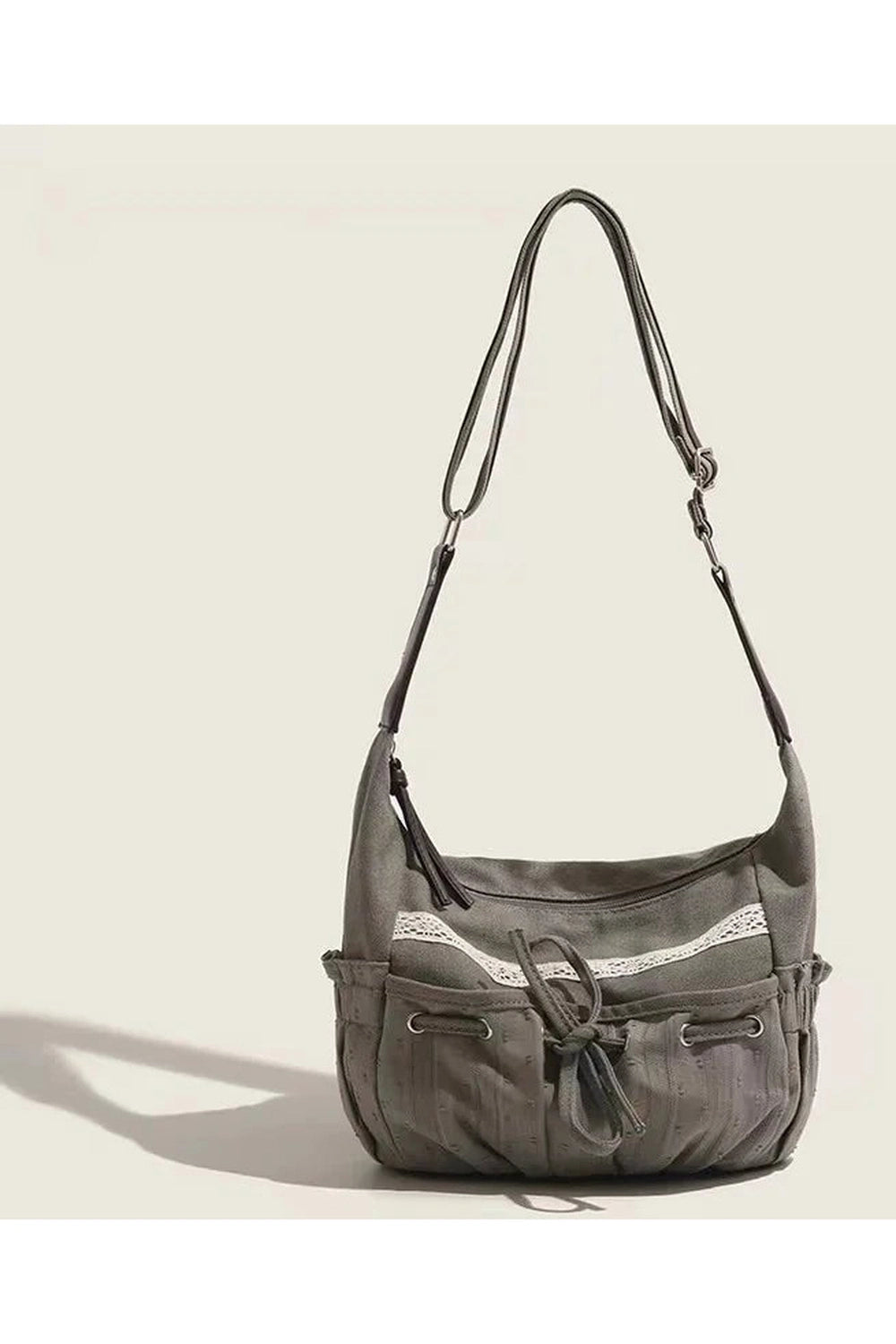 New Style Trends - Y2k Lace-Trim Hobo Bag - Outfit Ideas