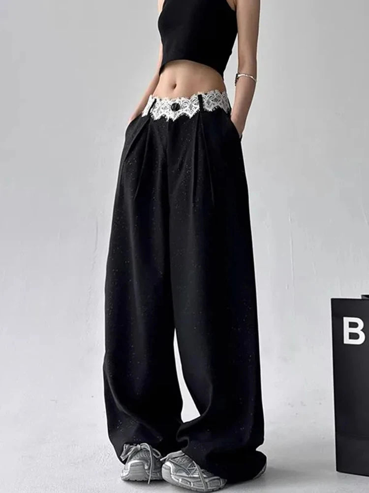 New Style Trends - Y2k Noir Lace Peekaboo Edgy Pants - Outfit Ideas