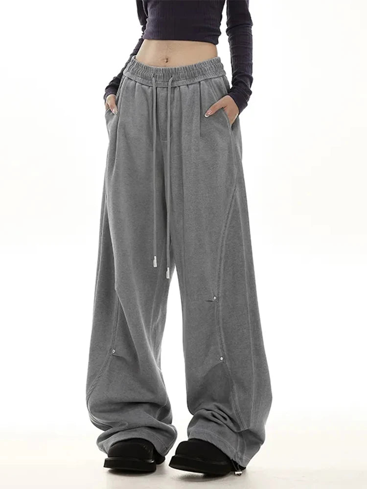 New Style Trends - Y2k Oversized Drawstring Lounge Pants - Outfit Ideas