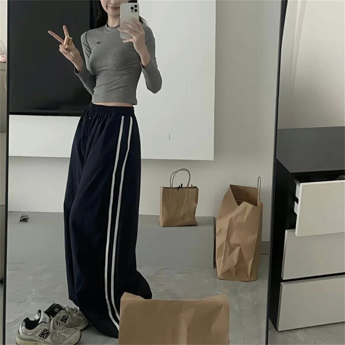 New Style Trends - Y2k Oversized Retro Track Pants - Outfit Ideas