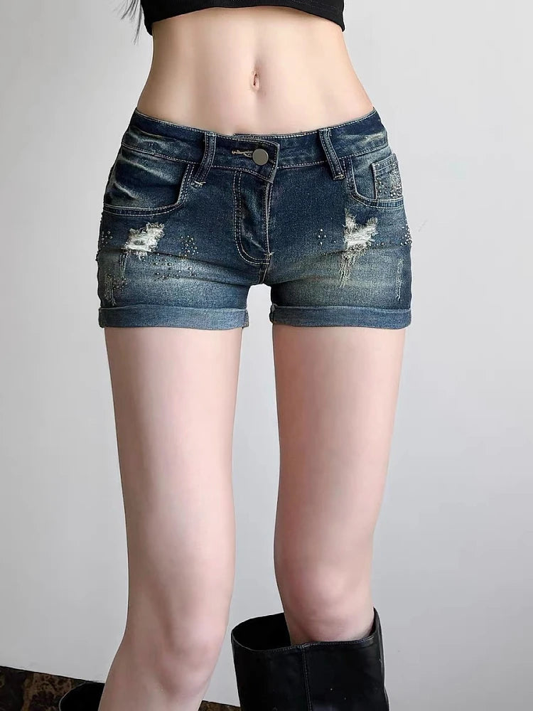 New Style Trends - Y2k Rebel Edge Destroyed Shorts - Outfit Ideas