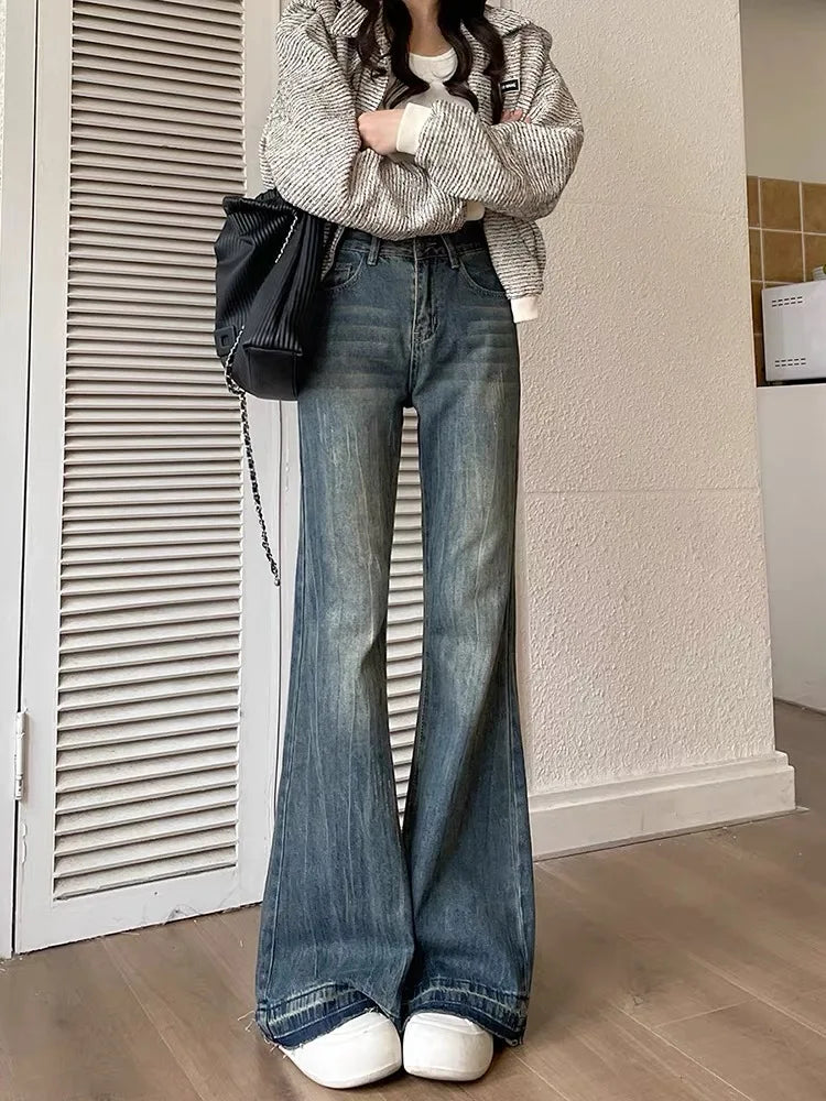 New Style Trends - Y2k Retro Flare Denim Jeans - Outfit Ideas
