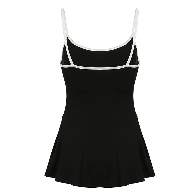 New Style Trends - Y2k Retro Racerbabe Varsity Mini Dress - Outfit Ideas