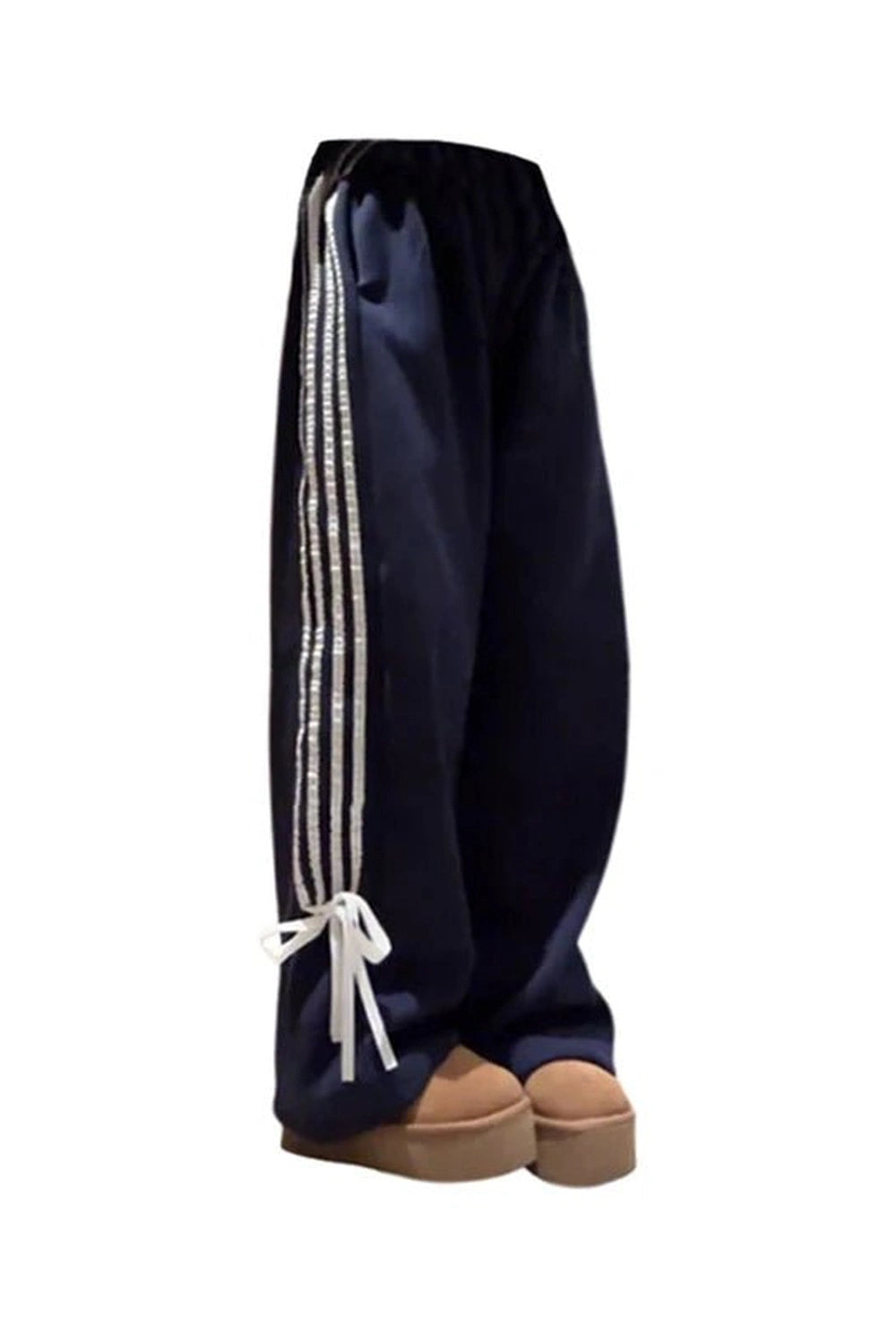 New Style Trends - Y2k Ribbon Striped Wide-Leg Pants - Outfit Ideas