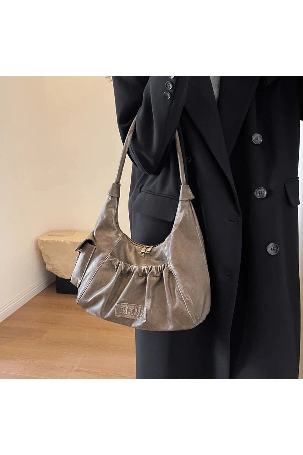 New Style Trends - Y2k Rustic Ruched Shoulder Bag - Outfit Ideas