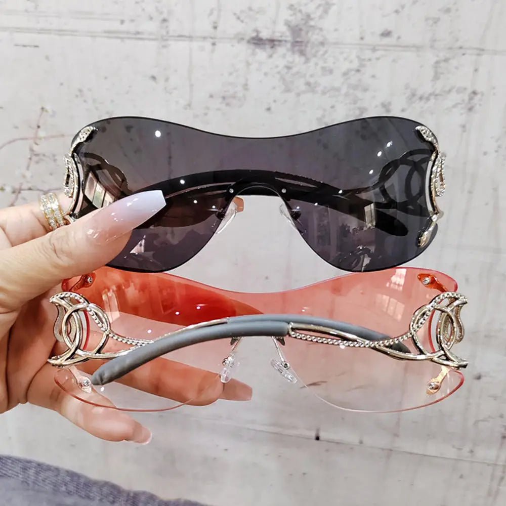 New Style Trends - Y2k Serpent Luxe Shield Sunglasses - Outfit Ideas
