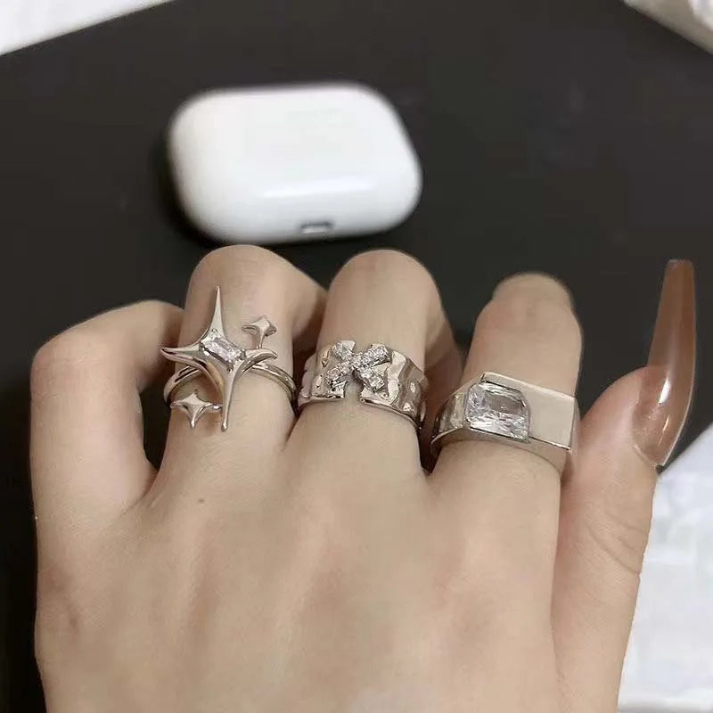 New Style Trends - Y2k Silver Stardust  Ring - Outfit Ideas