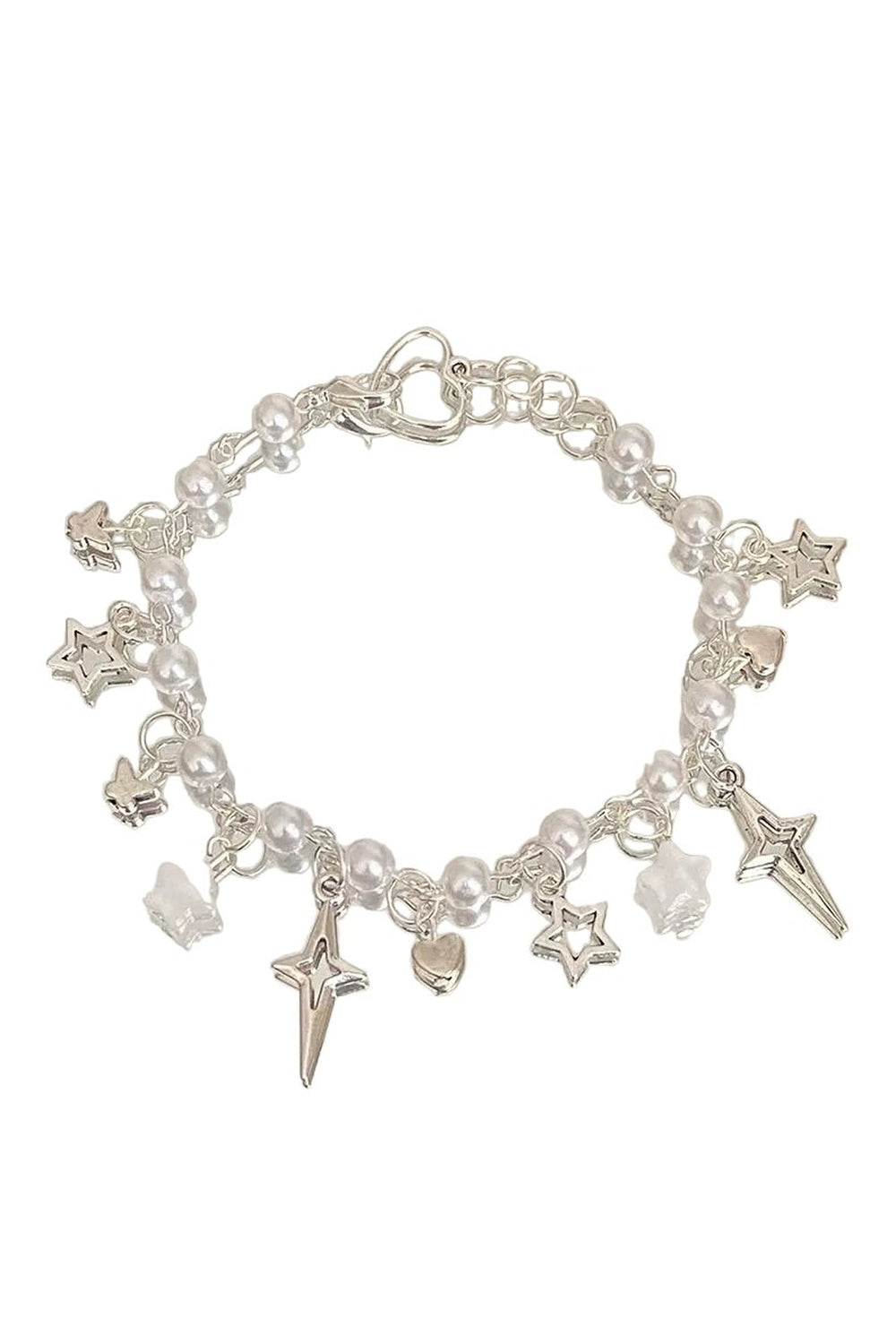 New Style Trends - Y2k Star Bow Knot Beaded Bracelet - Outfit Ideas