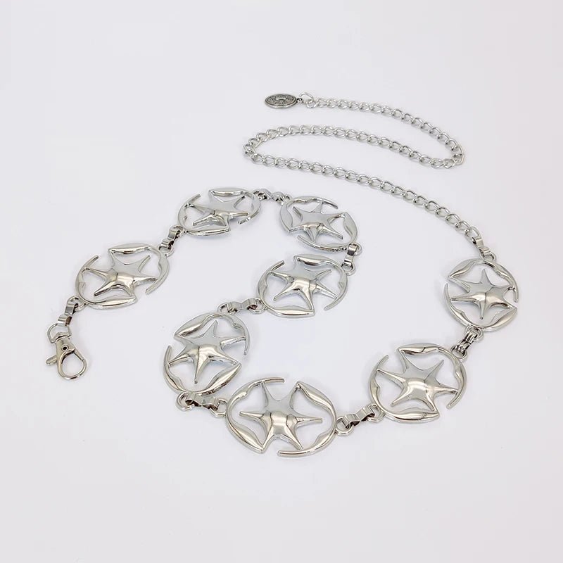 New Style Trends - Y2k Star-Embellished Chain Belt - Outfit Ideas