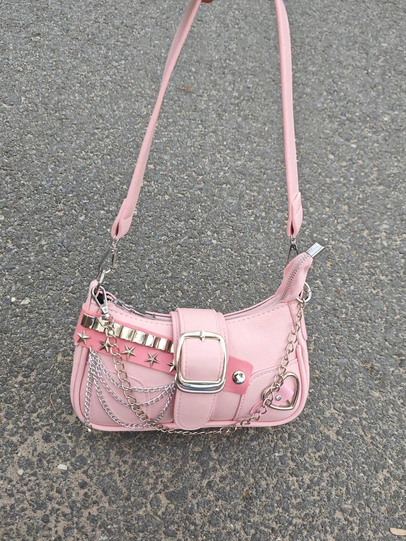 New Style Trends - Y2K Star Studded Shoulder Bag - Outfit Ideas