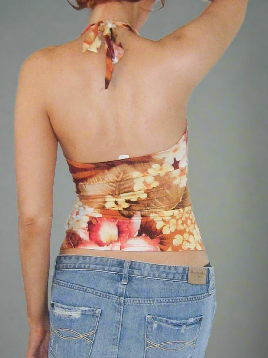 New Style Trends - Y2K Sunset Bloom Top - Outfit Ideas