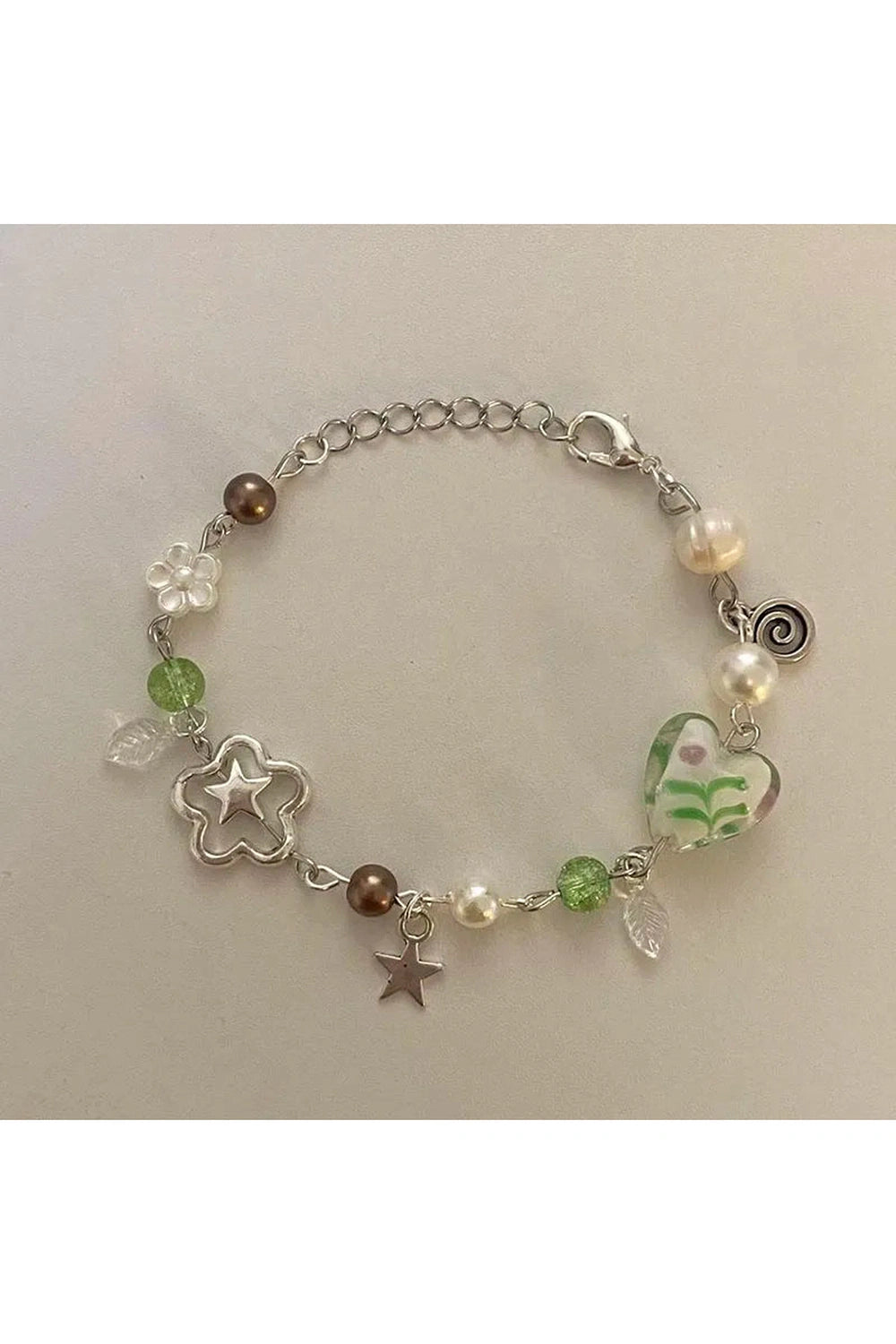 New Style Trends - Y2k White Pearl Glass Bead Bracelet - Outfit Ideas