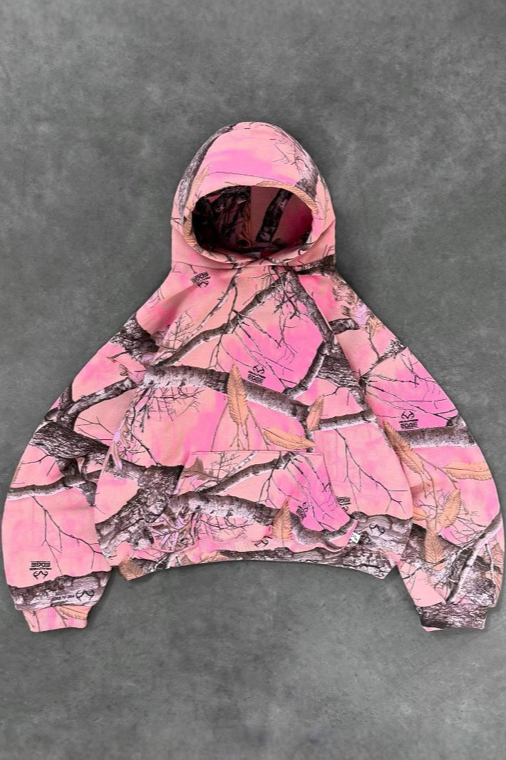New s Edit, Y2K Retro Camo Print Zip Up Hoodie