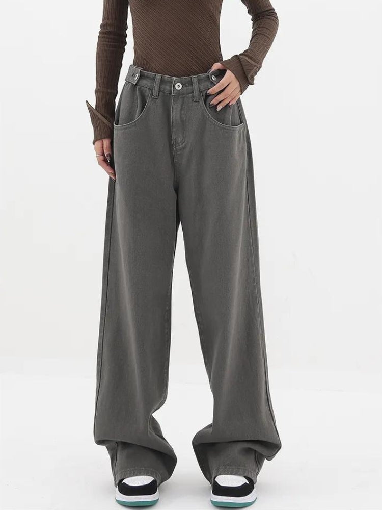 Style Core Aesthetics, New Style Trends - Adjustable Waist Baggy Denim Jeans