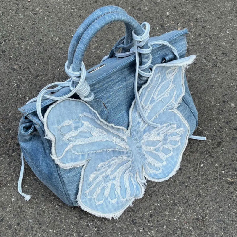 Style Core Aesthetics, New Style Trends - Ariella | Sac Papillon en Denim Y2K