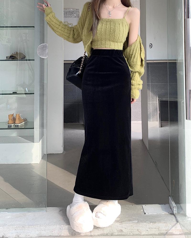 Style Core Aesthetics, New Style Trends - Back Slit Maxi Skirt