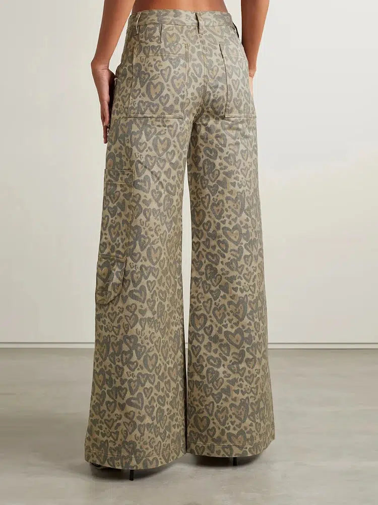 Style Core Aesthetics, New Style Trends - Baddie Leopard Embellished Cut Out Pants