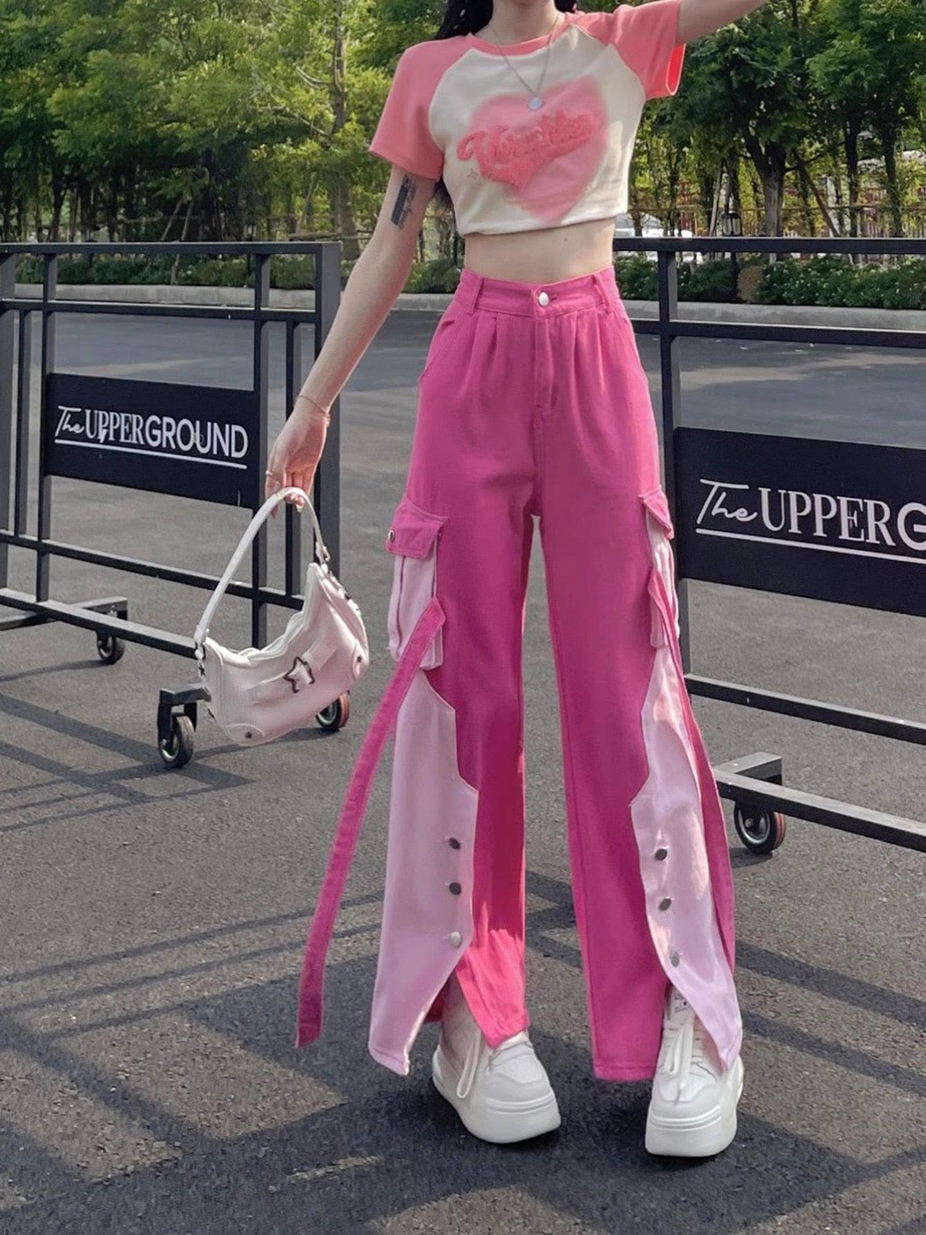 Style Core Aesthetics, New Style Trends - Barbie Patchwork Cargo Pants