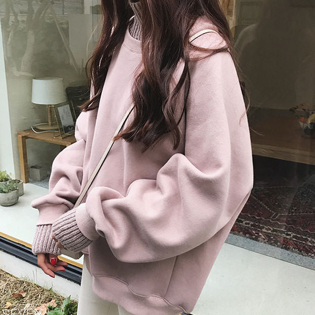 Style Core Aesthetics, New Style Trends - Basic High Neck Sweatshirt