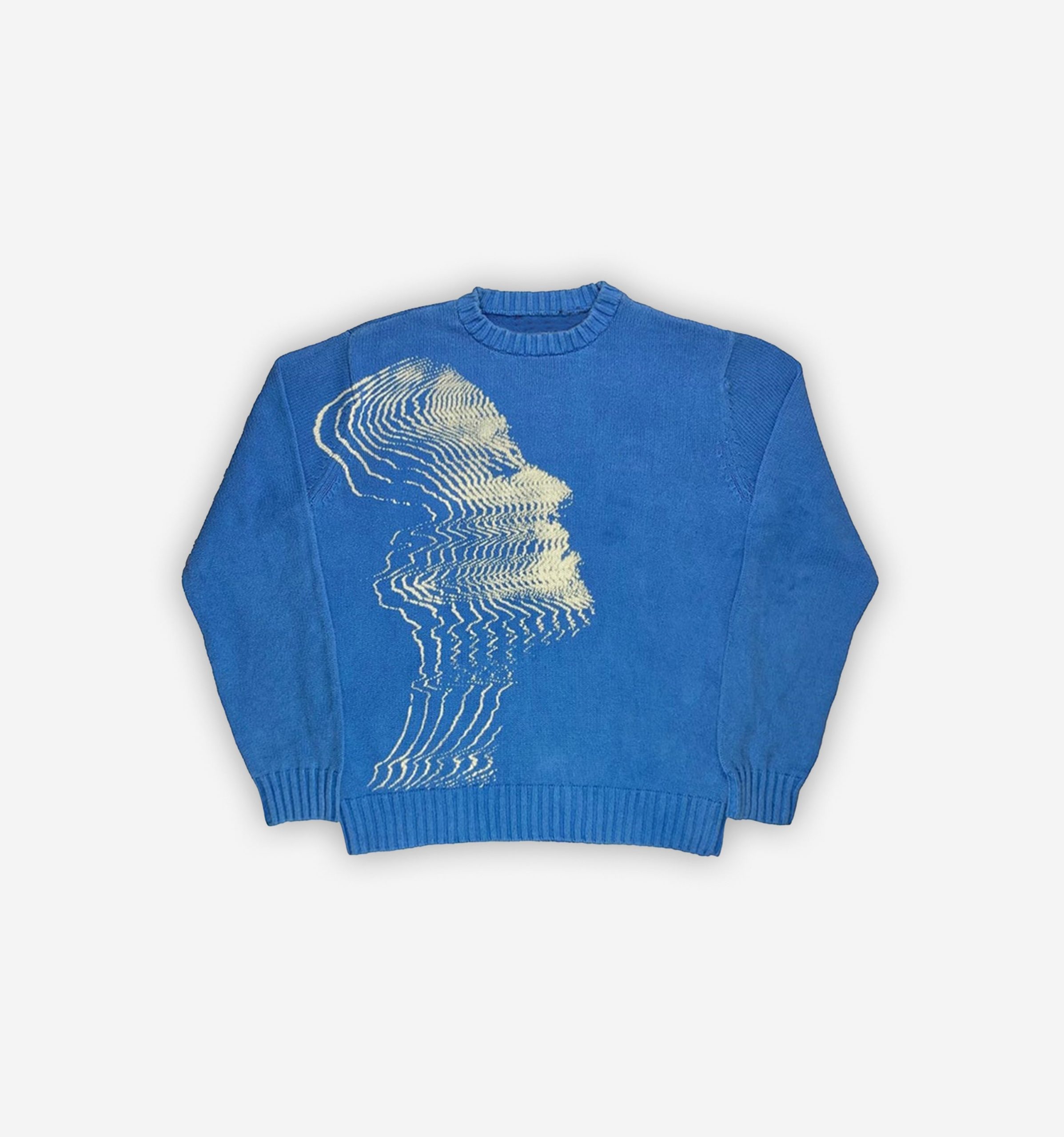 Style Core Aesthetics, New Style Trends - 'Blue Memory' Knit Sweater