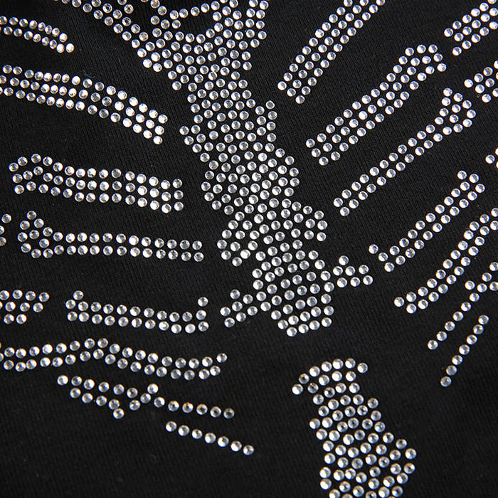 Style Core Aesthetics, New Style Trends - Bones Rhinestone Bardot Top