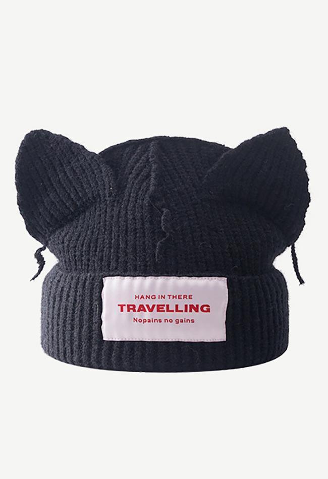 Style Core Aesthetics, New Style Trends - Bonnet à oreilles mignonnes avec logo