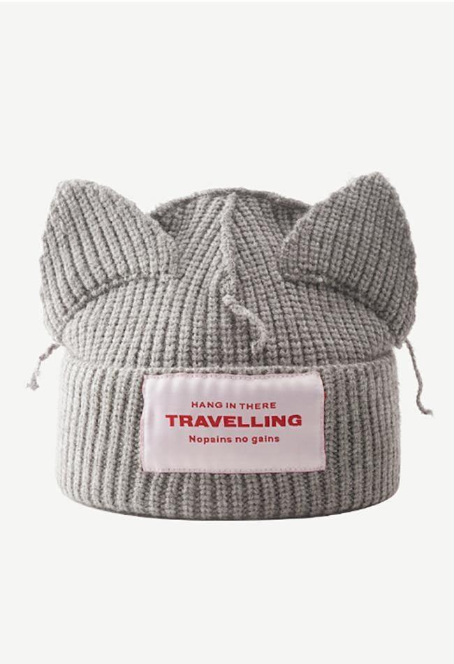 Style Core Aesthetics, New Style Trends - Bonnet à oreilles mignonnes avec logo