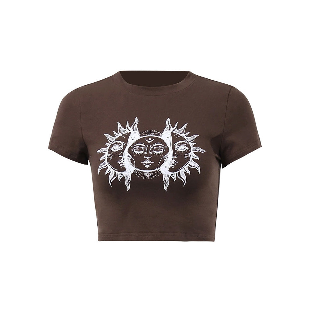 Style Core Aesthetics, New Style Trends - Brown Sun Crop Top