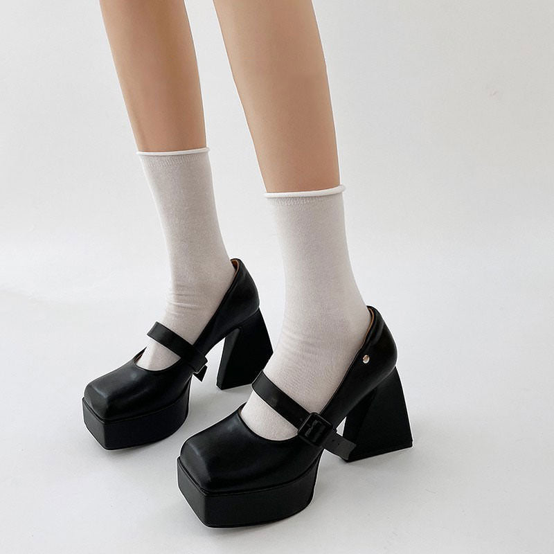 Style Core Aesthetics, New Style Trends - Campus Queen Platform Mary Janes