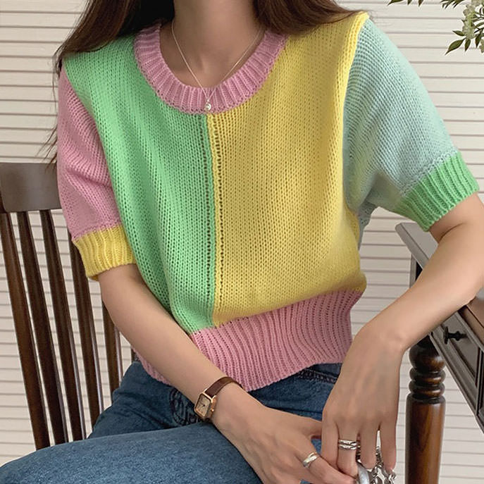 Style Core Aesthetics, New Style Trends - Candy Fairy Pastel Knit Top