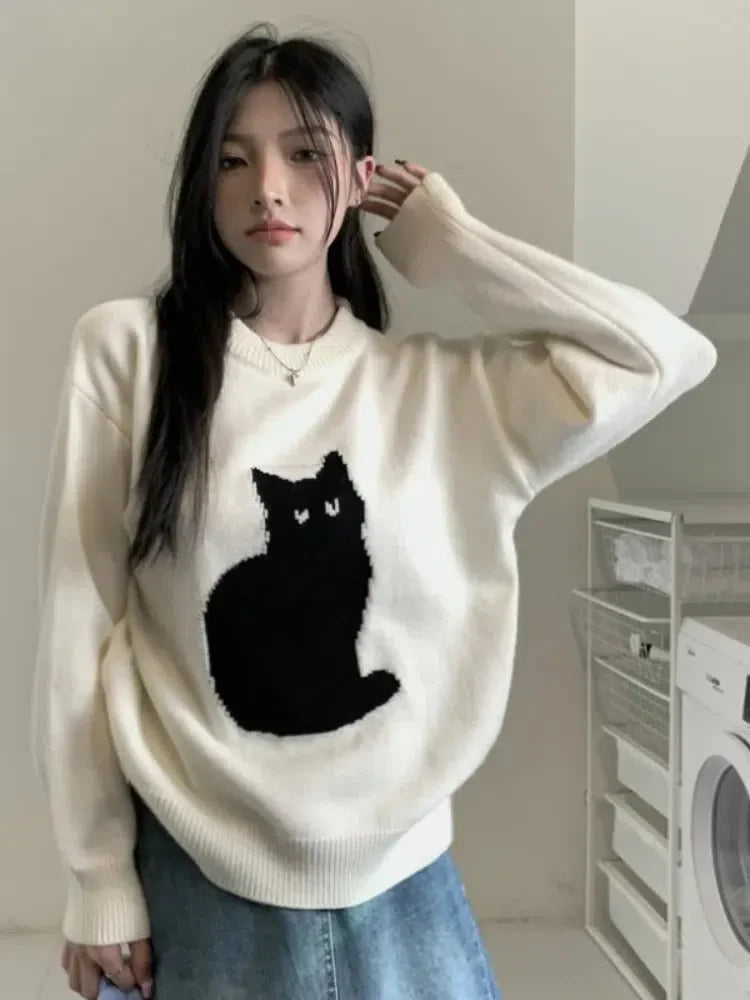 Style Core Aesthetics, New Style Trends - Cat Sweater