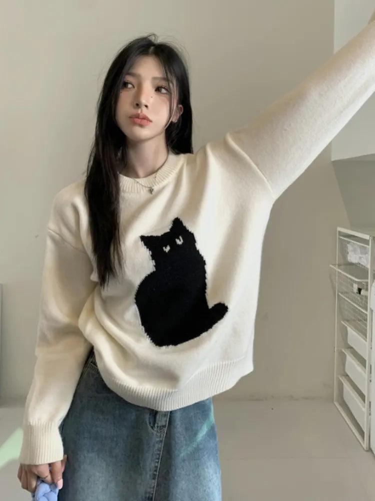 Style Core Aesthetics, New Style Trends - Cat Sweater