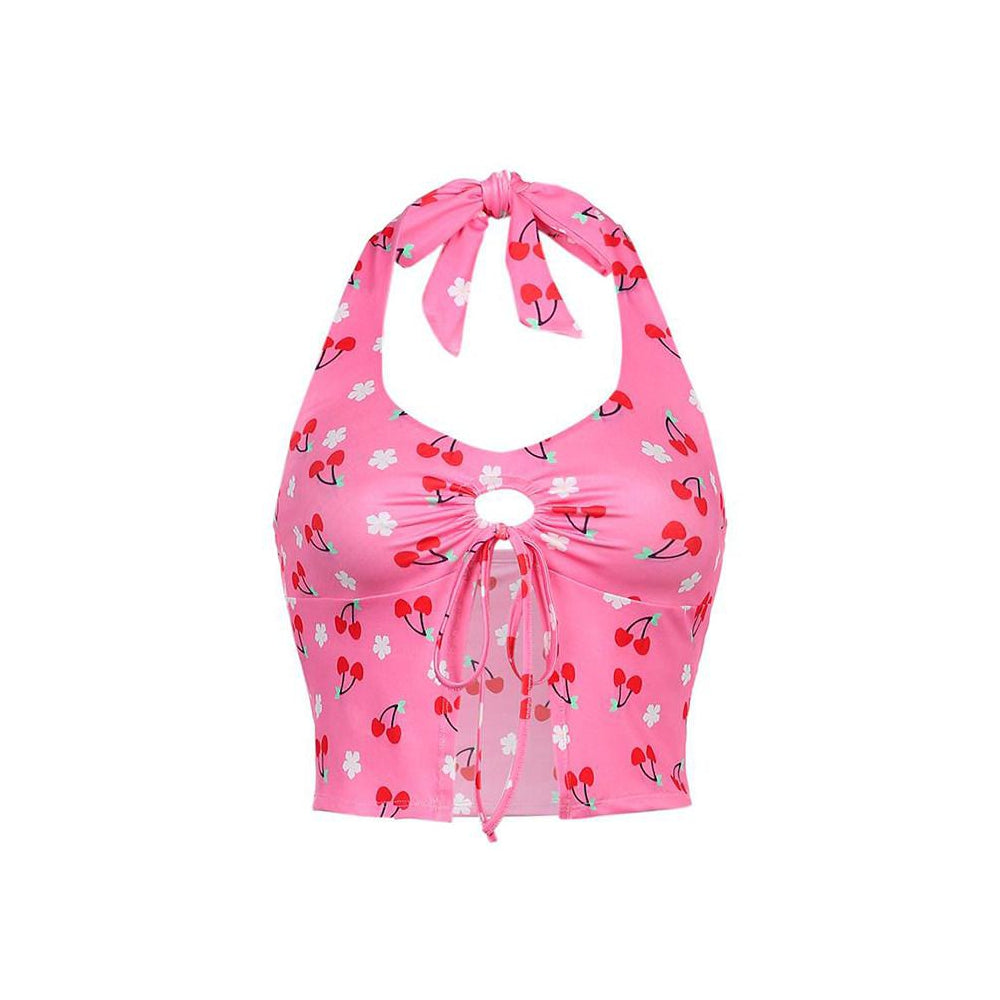 Style Core Aesthetics, New Style Trends - Cherry Blossom Halter Top